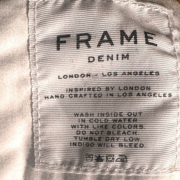 Frame Denim Le Grand Garçon Short Blanc Pike White Cotton Shorts Size 26 📦 - Picture 6 of 10